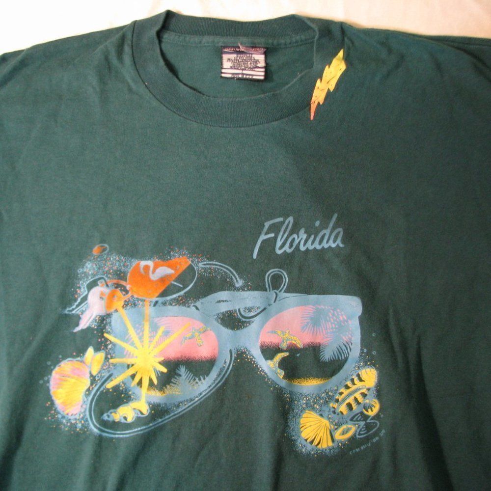 Vintage Jansport Florida Neon Graphic T-Shirt